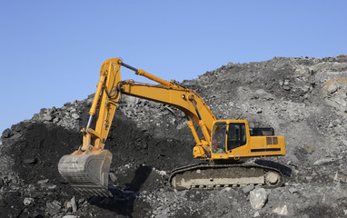 Obraz premium excavator on the building site