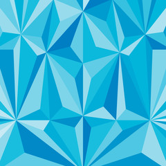 Faceted effects, blue background, pattern of the triangles
