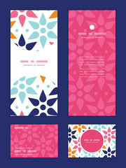 Vector abstract colorful stars vertical frame pattern invitation