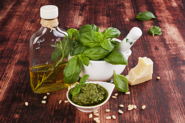 Basil pesto.