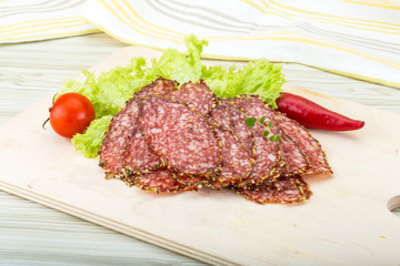 Sliced salami