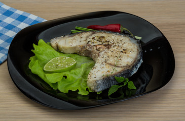 Grilled shark steak