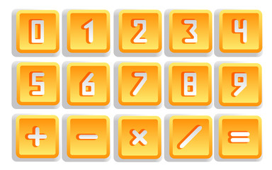 Yellow Numeric Button Set