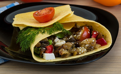 Aubergine pita