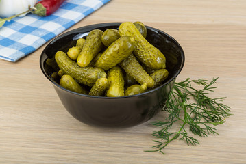 Marinated small cucumber