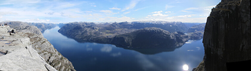 Panorama of the Lyse Fjord Norway (Pulpit Rock)