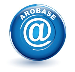 arobase sur bouton bleu