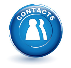 contacts sur bouton bleu