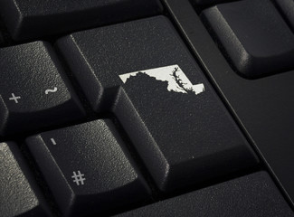 Keyboard with return key in the shape of Maryland.(series)