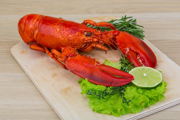 Boiled lobster