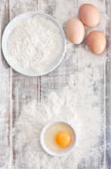 Flour and eggs