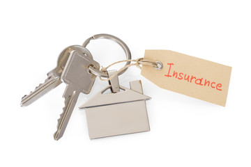 House Key With Insurance Tag