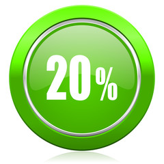 20 percent icon sale sign