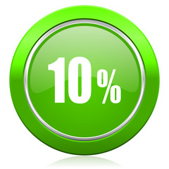 10 percent icon sale sign