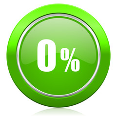 0 percent icon sale sign