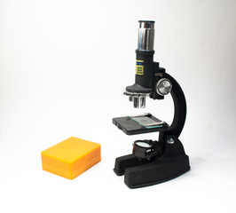 The microscope on a white background.