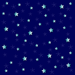 shiny stars  on blue background
