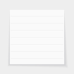 Sheet of paper for writing. Vector.