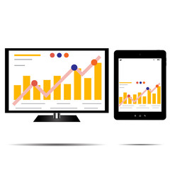 Working screen, trade on the stock exchange