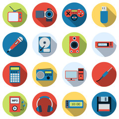 Modern electronic vector icons