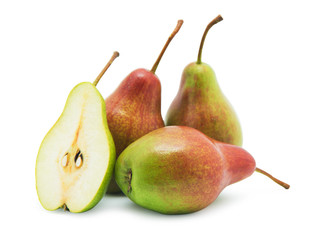 Pears isolated on white