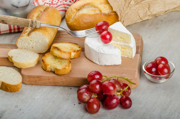 Fresh camembert from organic farms