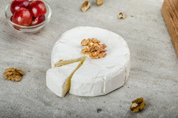 Fresh camembert from organic farms