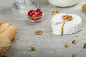 Fresh camembert from organic farms
