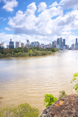 Obraz premium The view from Kangaroo Point in Brisbane City in Queensland.