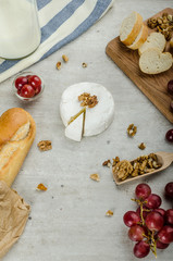 Fresh camembert from organic farms