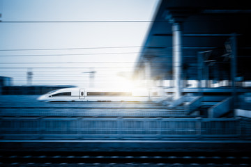 speeding train