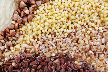 Groats mixture as background