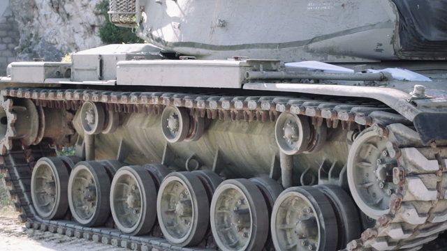 tank in motion on a mission of war