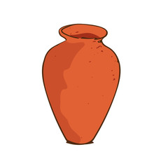 Clay pot isolated illustration