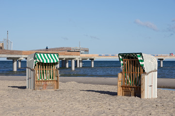 Seebrücke im Ostseebad Heiligenhafen, Deutschland