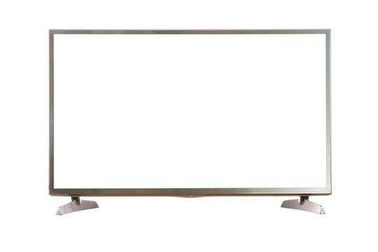 Blank TV screen with clipping path