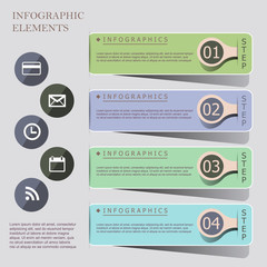 Fototapeta premium Modern origami style infographic banners