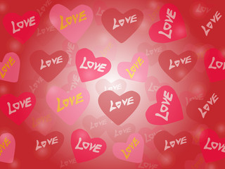 Love vector background for Valentine day