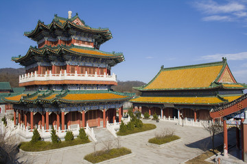 Buddhist temple at the Heavenly Mountain. Zhangjiajie. China.