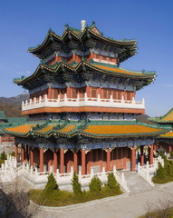 Buddhist temple at the Heavenly Mountain. Zhangjiajie. China.