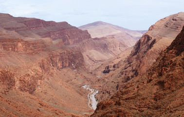 Morocco. Canyon Todra in the Atlas mountains