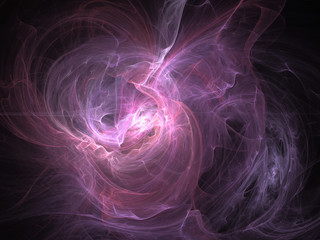 Naklejka premium Fantasy pink chaos abstract fractal effect light background