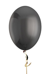 Obraz premium Black balloon isolate on white