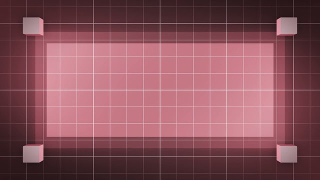 moving 3D cubes, loop BG, red