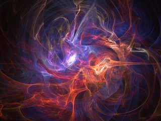 Orange violet chaos lines abstract effect light background
