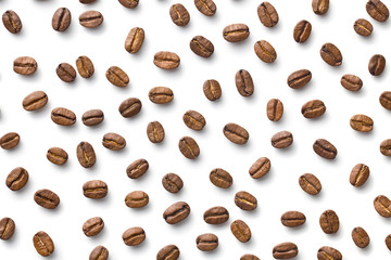 coffee beans on white background