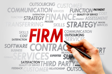 FIRM word cloud, business concept