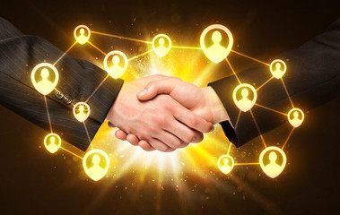 Social netwok connection handshake