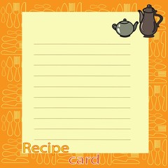 recipe blank. vector illustration