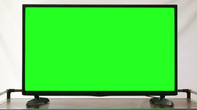 Modern HDTV With Green Screen